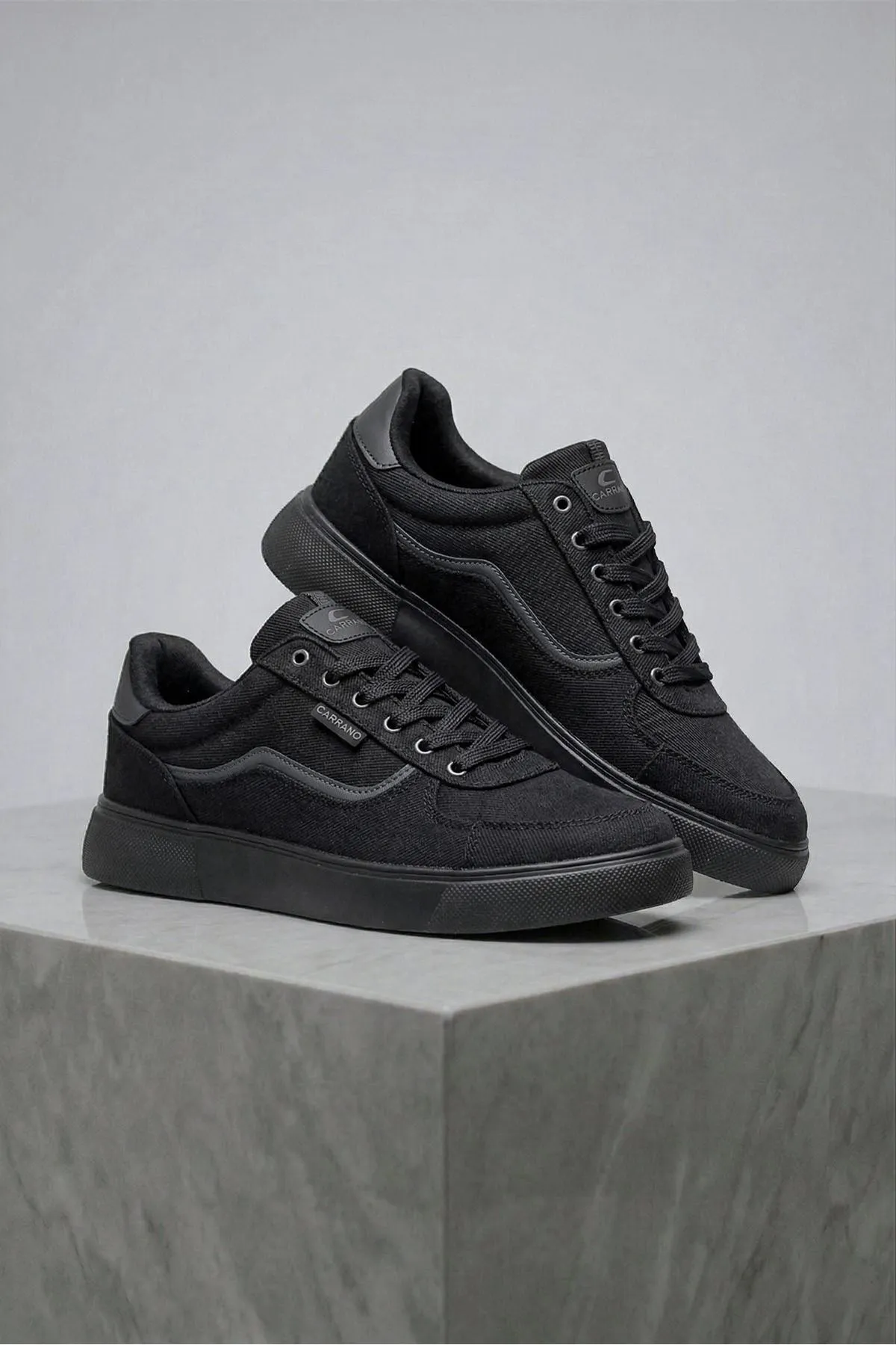 Boy Uzatan Gizli Topuklu Siyah Motto Erkek Sneaker Ayakkabı GT008