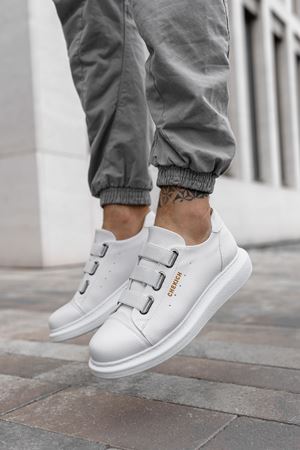 Boy Uzatan Gizli Topuklu Beyaz Erkek Ayakkabı GT-0011