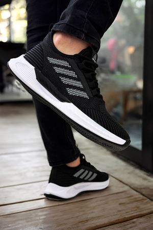 Boy Uzatan Gizli Topuklu Siyah Beyaz Desenli Erkek Spor Ayakkabı GT-0048