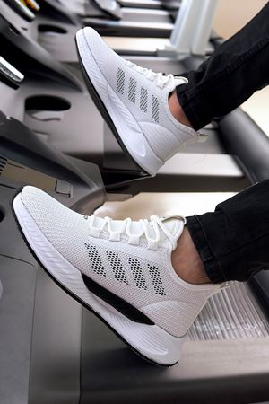 Boy Uzatan Gizli Topuklu Beyaz Desenli Erkek Spor Ayakkabı GT-0049