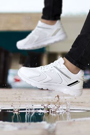 Boy Uzatan Gizli Topuklu Beyaz Runner Erkek Spor Ayakkabı GT-0062