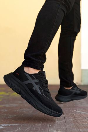 Boy Uzatan Gizli Topuklu Siyah Supports Erkek Spor Ayakkabı GT-0076