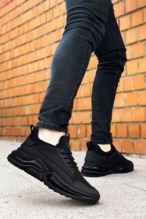 Boy Uzatan Gizli Topuklu Siyah Tiger Erkek Spor Ayakkabı GT-0086