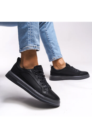 Boy Uzatan Gizli Topuklu Siyah Spor Ayakkabı GT-0097