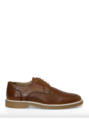 Boy Uzatan Gizli Topuklu CERO 5FX Taba Erkek Klasik Ayakkabı GT-0143