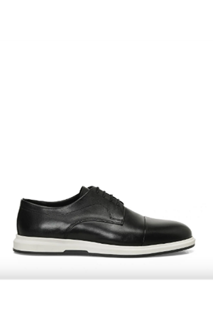 Boy Uzatan Gizli Topuklu FONT 5FX Siyah Erkek Klasik Ayakkabı GT-0147