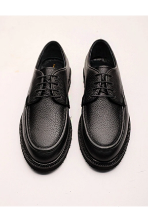 Boy Uzatan Gizli Topuklu  Siyah FLOATER HAKİKİ DERİ ERKEK TARZ RAHAT KLASİK AYAKKABI GT-0156