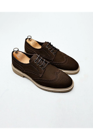 Boy Uzatan Gizli Topuklu Kahve GRASSI RAHAT ERKEK DERİ GÜNLÜK AYAKKABI GT-0172