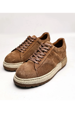 Boy Uzatan Gizli Topuklu CALİ HAKİKİ DERİ ERKEK GÜNLÜK SAĞLAM AYAKKABI KAHVE SÜET GT-0180