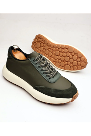 Boy Uzatan Gizli Topuklu KHAKI ULTRA LUXURY KALİTELİ RAHAT ERKEK DERİ GÜNLÜK AYAKKABI HAKİ GT-0186