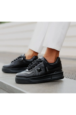 Boy Uzatan Gizli Topuklu RANGER ERKEK GÜNLÜK KALIN TABAN AYAKKABI SİYAH GT-0203