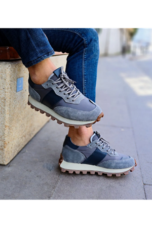 Boy Uzatan Gizli Topuklu TIGER ERKEK DERİ GÜNLÜK AYAKKABI GRİ GT-0205