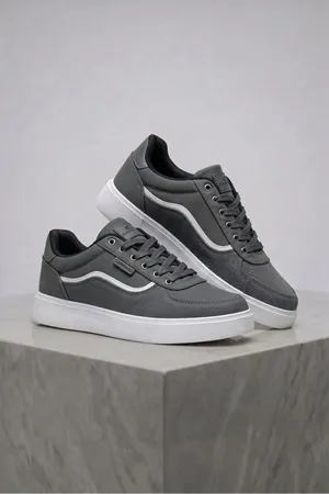 Boy Uzatan Gizli Topuklu Füme Motto Erkek Sneaker Ayakkabı GT005