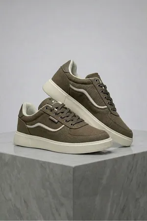 Boy Uzatan Gizli Topuklu Kahve Motto Erkek Sneaker Ayakkabı GT006