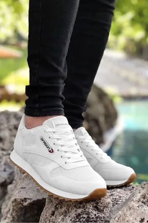 Boy Uzatan Gizli Topuklu Beyaz Erkek Spor Ayakkabı GT013