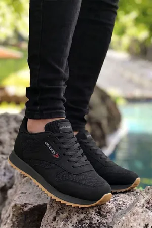 Boy Uzatan Gizli Topuklu Siyah Erkek Spor Ayakkabı GT014