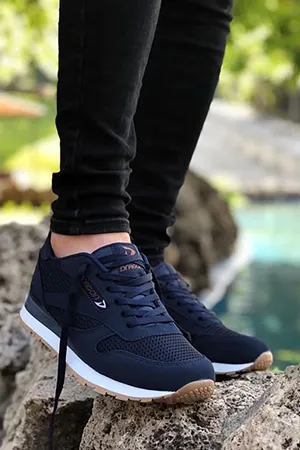 Boy Uzatan Gizli Topuklu Lacivert Erkek Spor Ayakkabı GT015