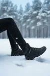 Boy Uzatan Gizli Topuklu Siyah Trekking Erkek Bot GT1002